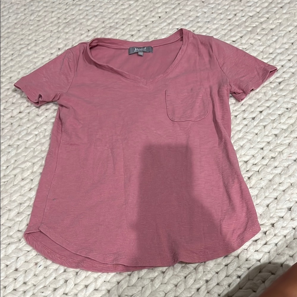 Pink Fitted Short Sleeve Tee